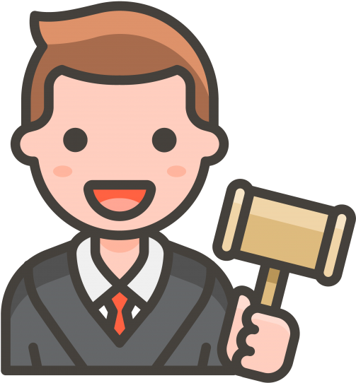 Man Judge Emoji - Juiz Icone Png Clipart (866x650), Png Download