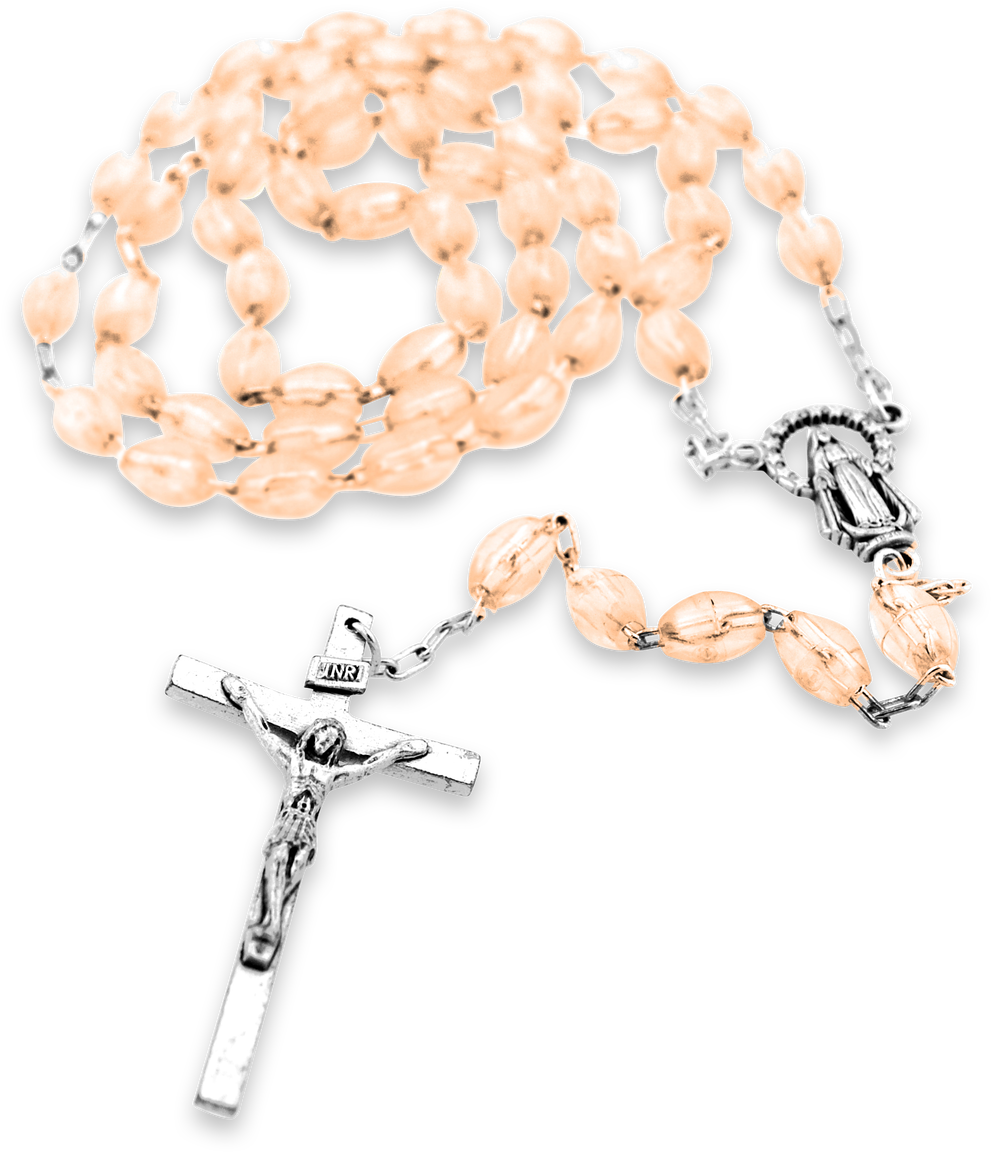 Rose Rosary Beads - Christian Cross Clipart (1200x1280), Png Download