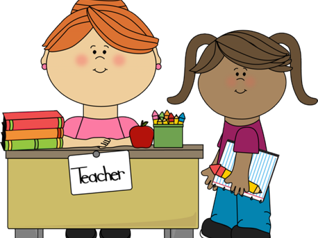 Student Teacher Clipart - Students And Teacher Transparent Png (640x480), Png Download