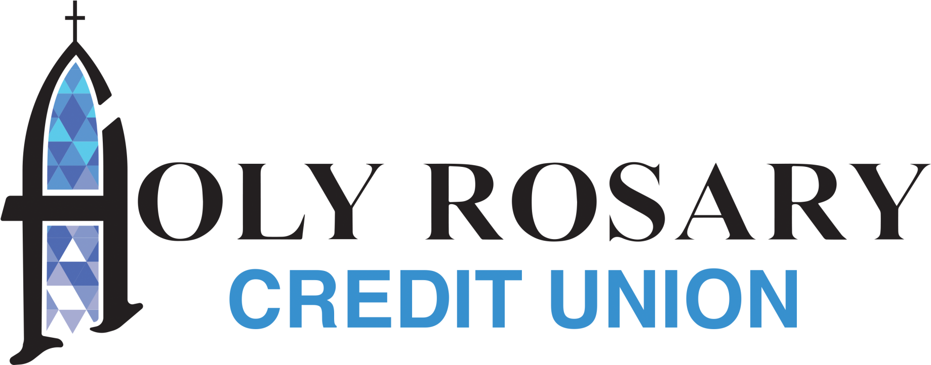 Holy Rosary Credit Union - Holy Rosary Credit Union Logo Clipart (2000x845), Png Download