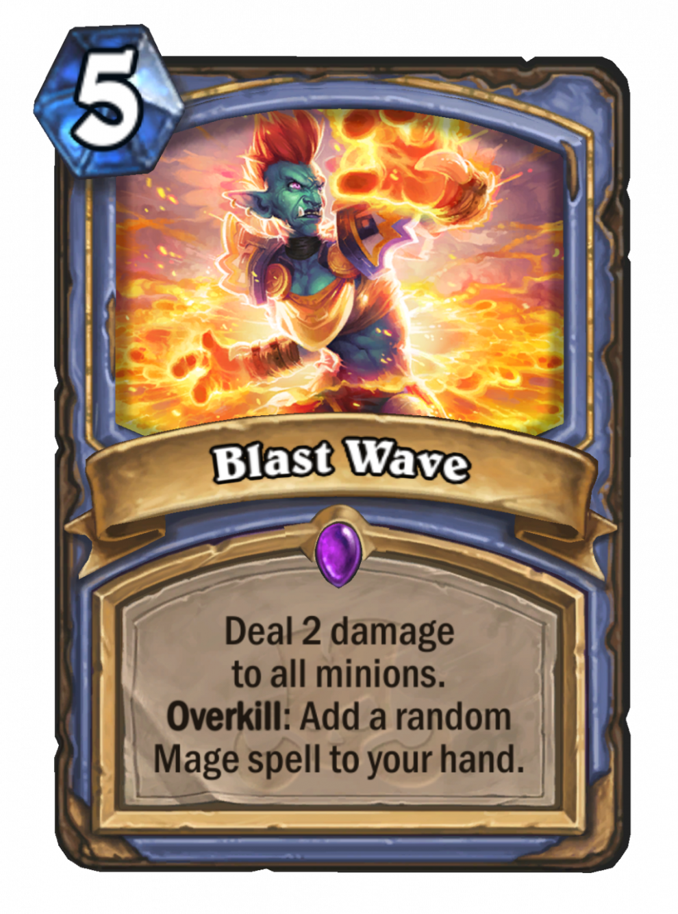 Rastakhan's Rumble Card Reveal Blast Wave - Blast Wave Hearthstone Clipart (990x1334), Png Download