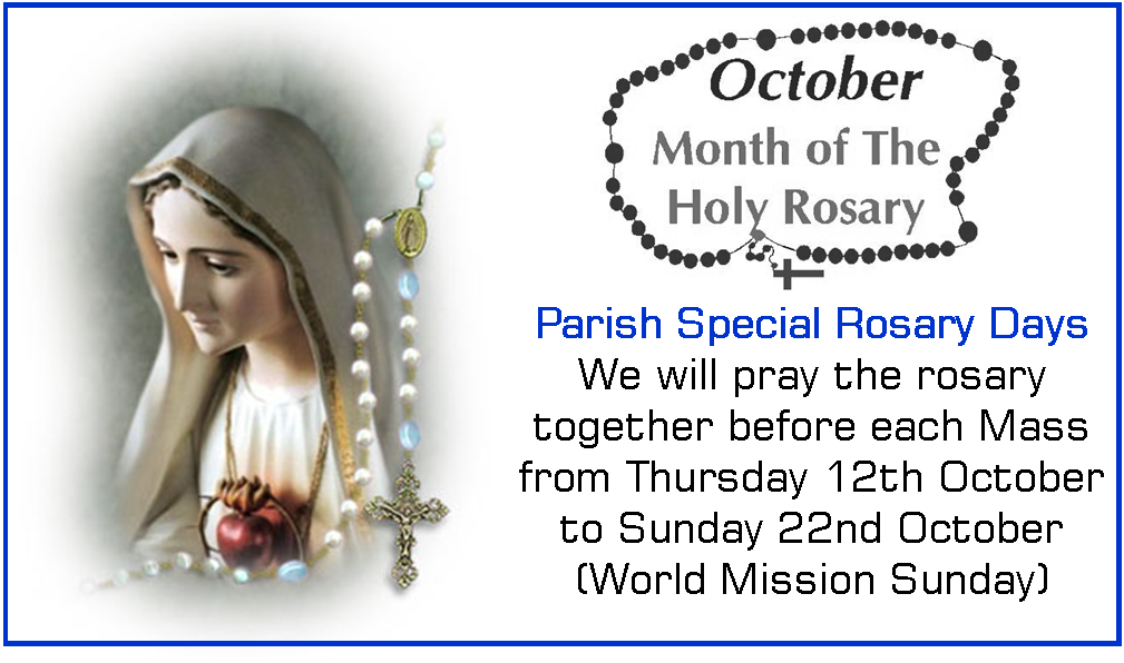 Holy Cross Catholic Community - Holy Rosary Month Clipart (1009x596), Png Download