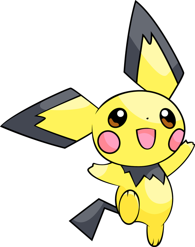 Pokemon Shiny-pichu Is A Fictional Character Of Humans - Mew Pokemon Clipart (631x800), Png Download