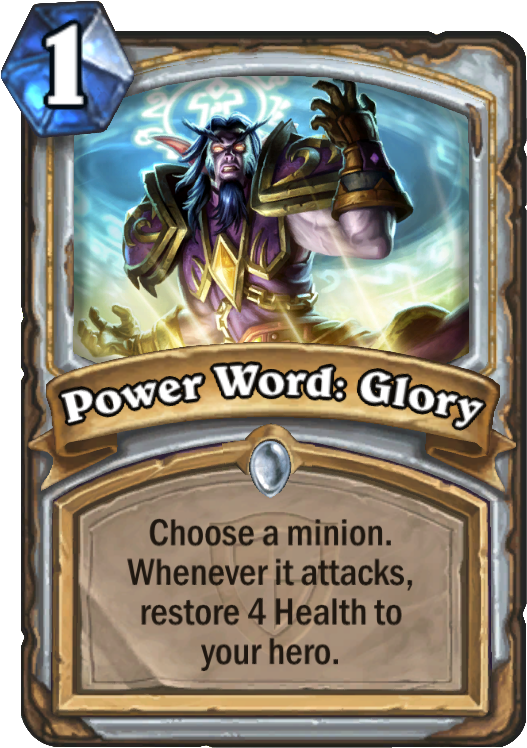 Power Word - Glory - Power Word Hearthstone Clipart (567x811), Png Download