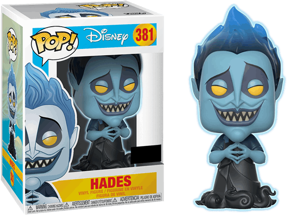 Hades Glow In The Dark Pop Vinyl Figure - Pop Hades Clipart (600x600), Png Download