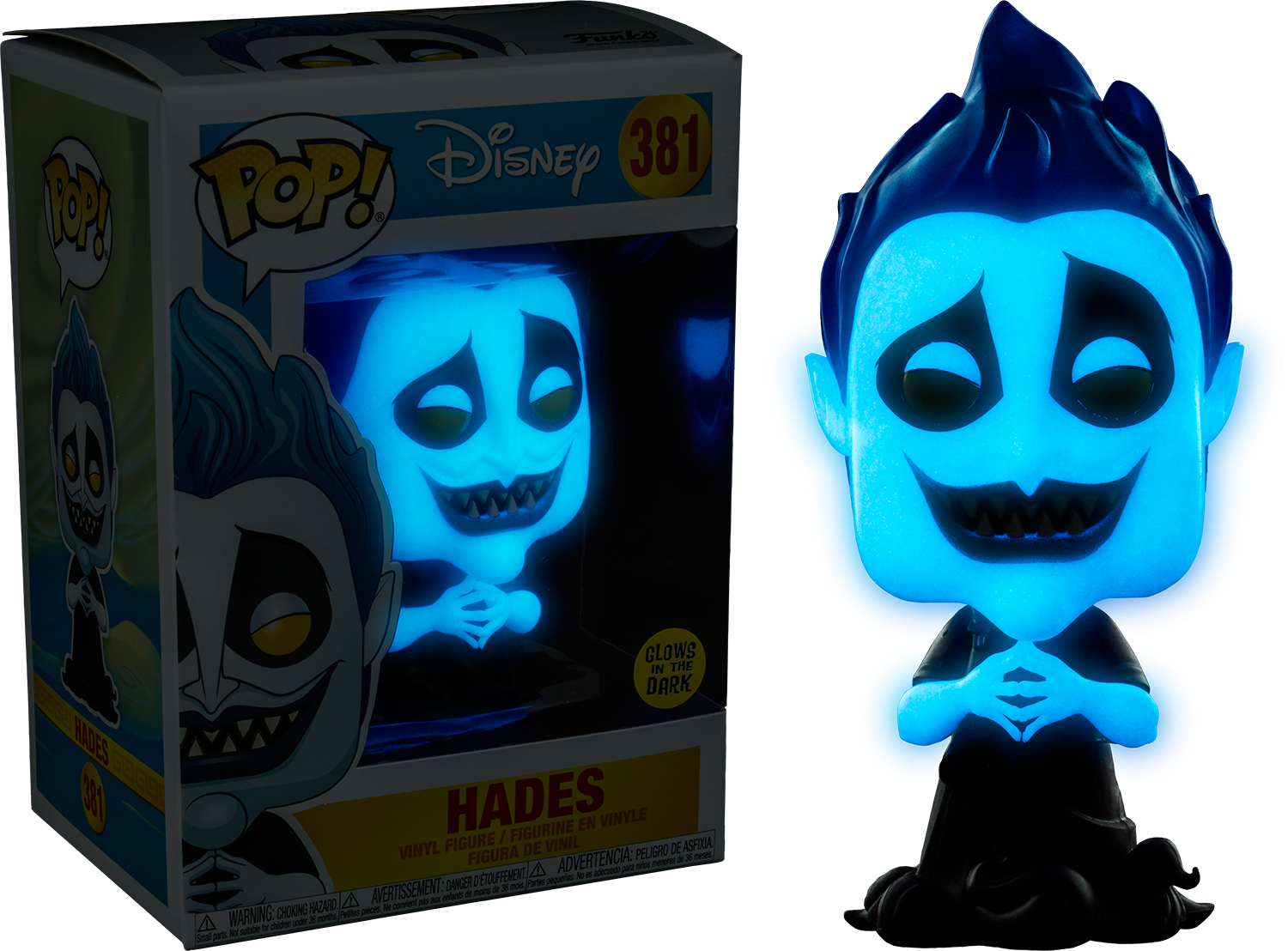 Hades Glow In The Dark Pop Vinyl Figure - Funko Pop Hades Glow In The Dark Clipart (1500x1108), Png Download