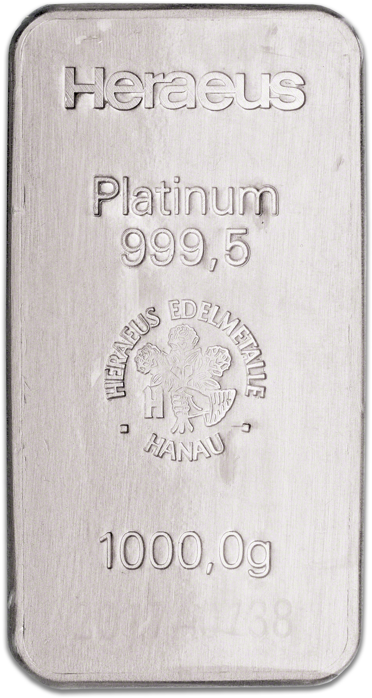 Heraeus Platinum Bar - Pamp Platinum 1kg Bar Clipart (2400x2400), Png Download