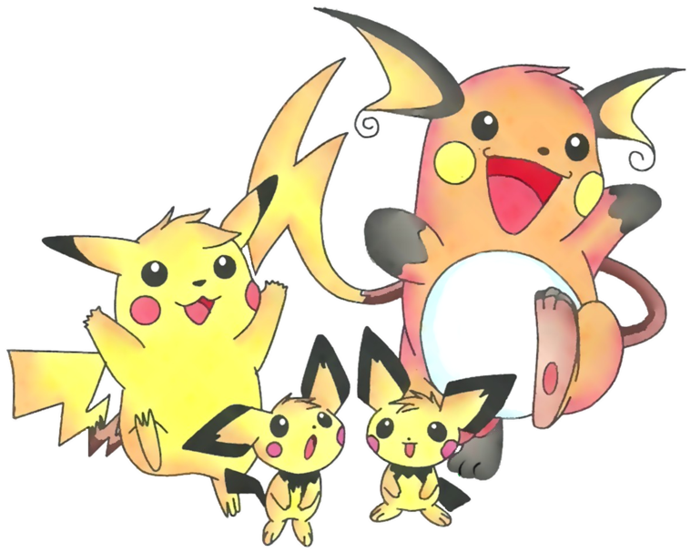 Raichu, Pikachu, Pichu - Pokemon Go Clipart (900x758), Png Download
