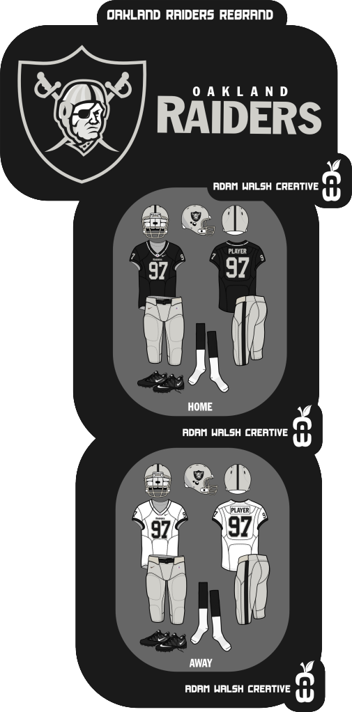 Oaklandraidersrebrand-2 T=1312090304 - Poster Clipart (505x1022), Png Download