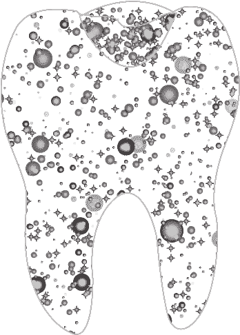 A Tooth With A Filling Made Of Stars - Drawing Clipart (600x600), Png Download