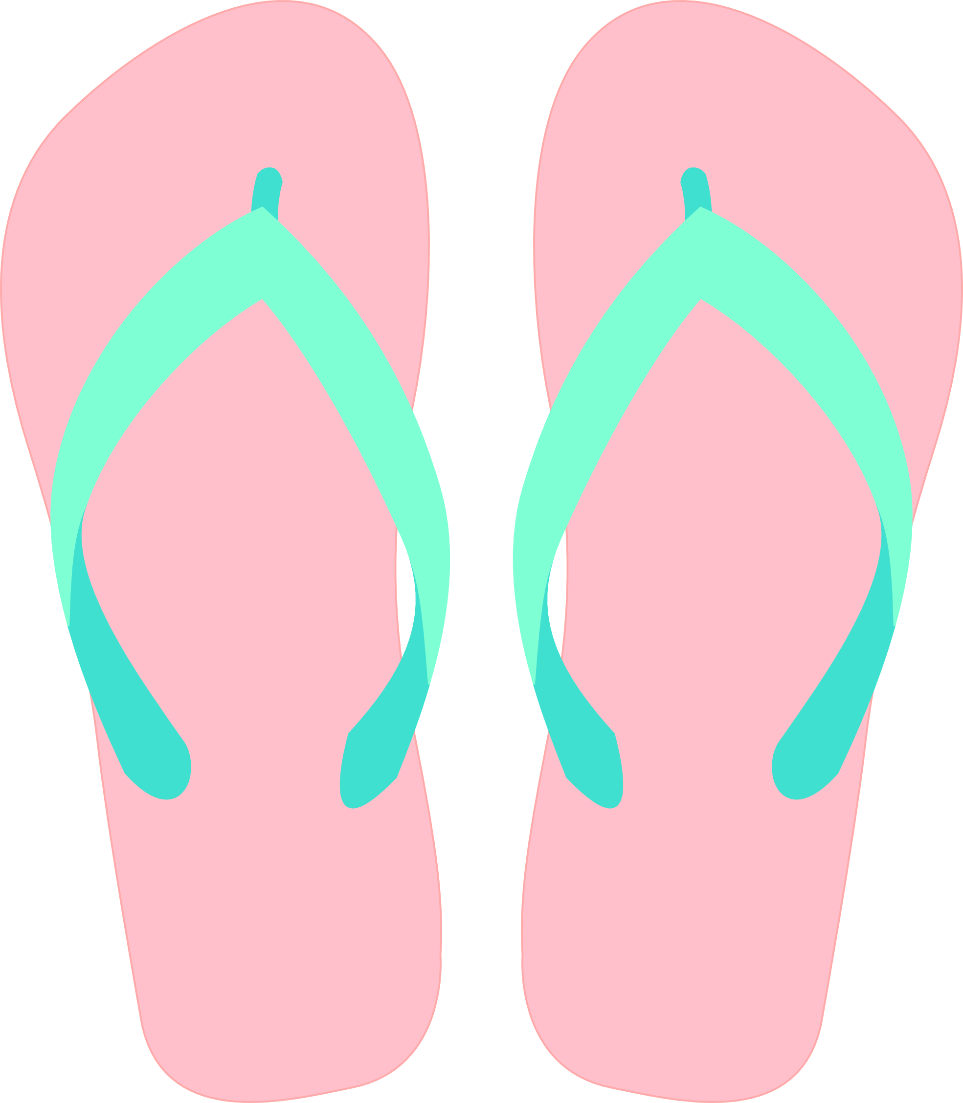 Flip-flops Png - Vetor De Chinelo Havaiana Clipart (1969x2256), Png Download