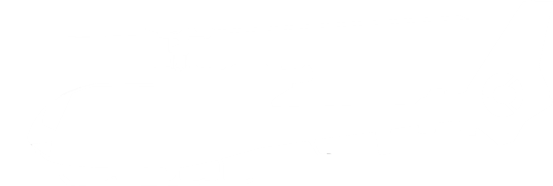 350px-catgazelle White - Assault Rifle Clipart (1830x616), Png Download