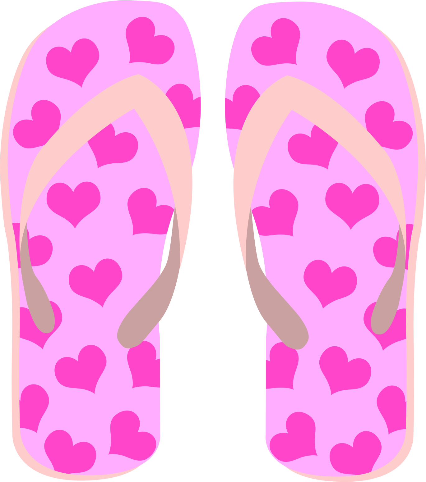 This Free Icons Png Design Of Flip Flops Clipart (1370x1552), Png Download