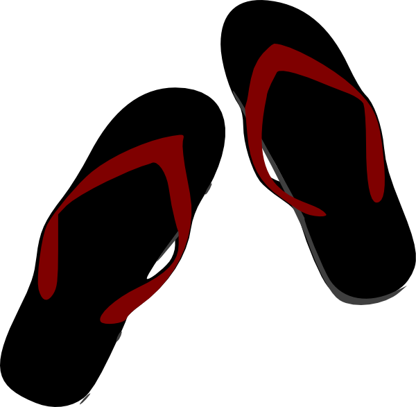 Red Flip Flop Png Clipart (600x587), Png Download