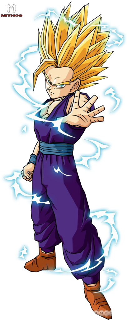 Teengohan2 Super Saiyan Clipart (408x1022), Png Download