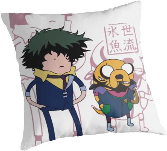 Cowboy Bebop Adventure Time Crossover - Cushion Clipart (875x875), Png Download