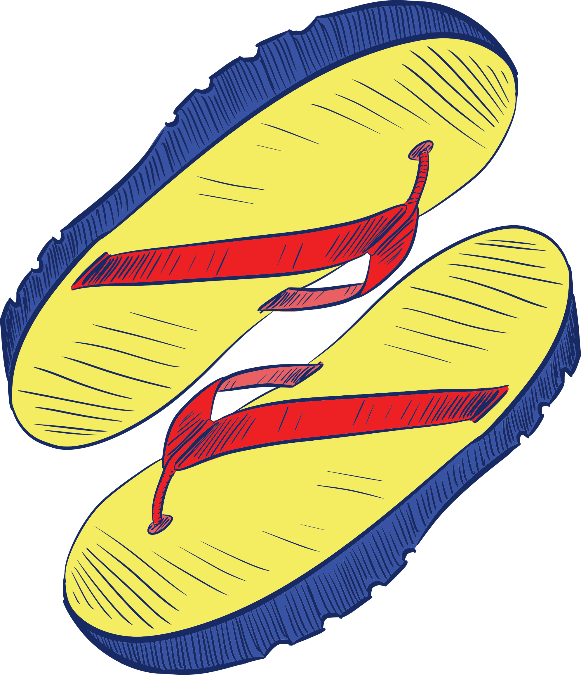 This Free Icons Png Design Of Pair Of Flip Flops Clipart (1990x2310), Png Download