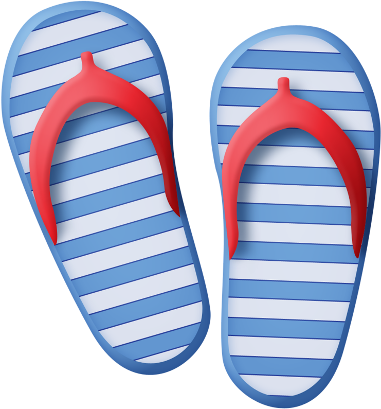 Flip-flops Clipart (747x800), Png Download