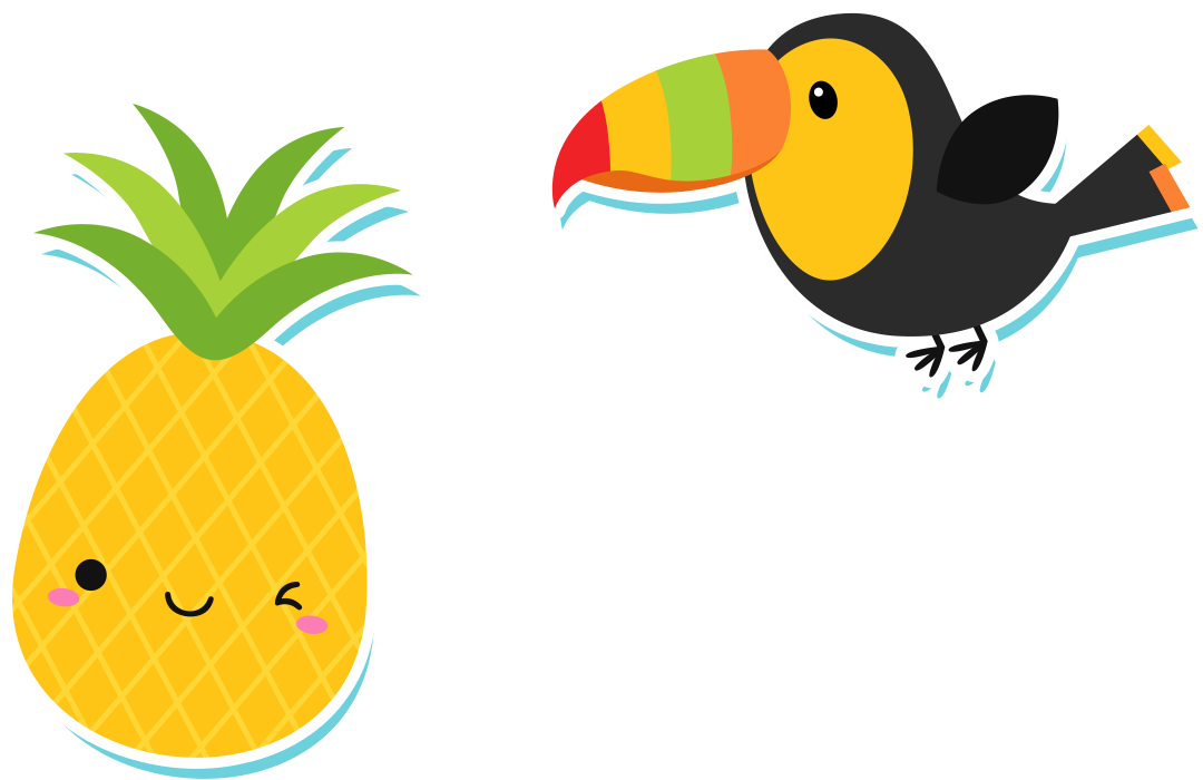 Pineapple Clip Art Cute , Png Download Transparent Png (1080x700), Png Download