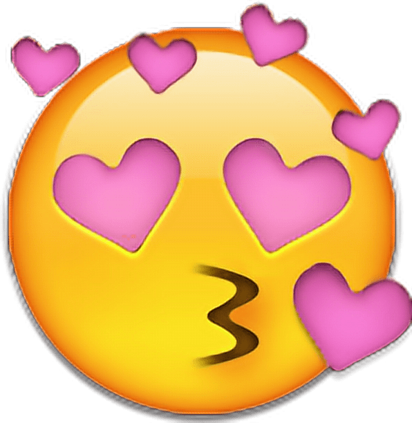 Emoji Heart Pink Edit Kiss Love Sticker - Png Эмодзи Любовь Clipart (596x612), Png Download