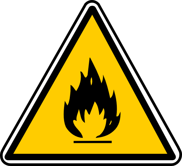 Inflammable Sign Clipart (600x548), Png Download