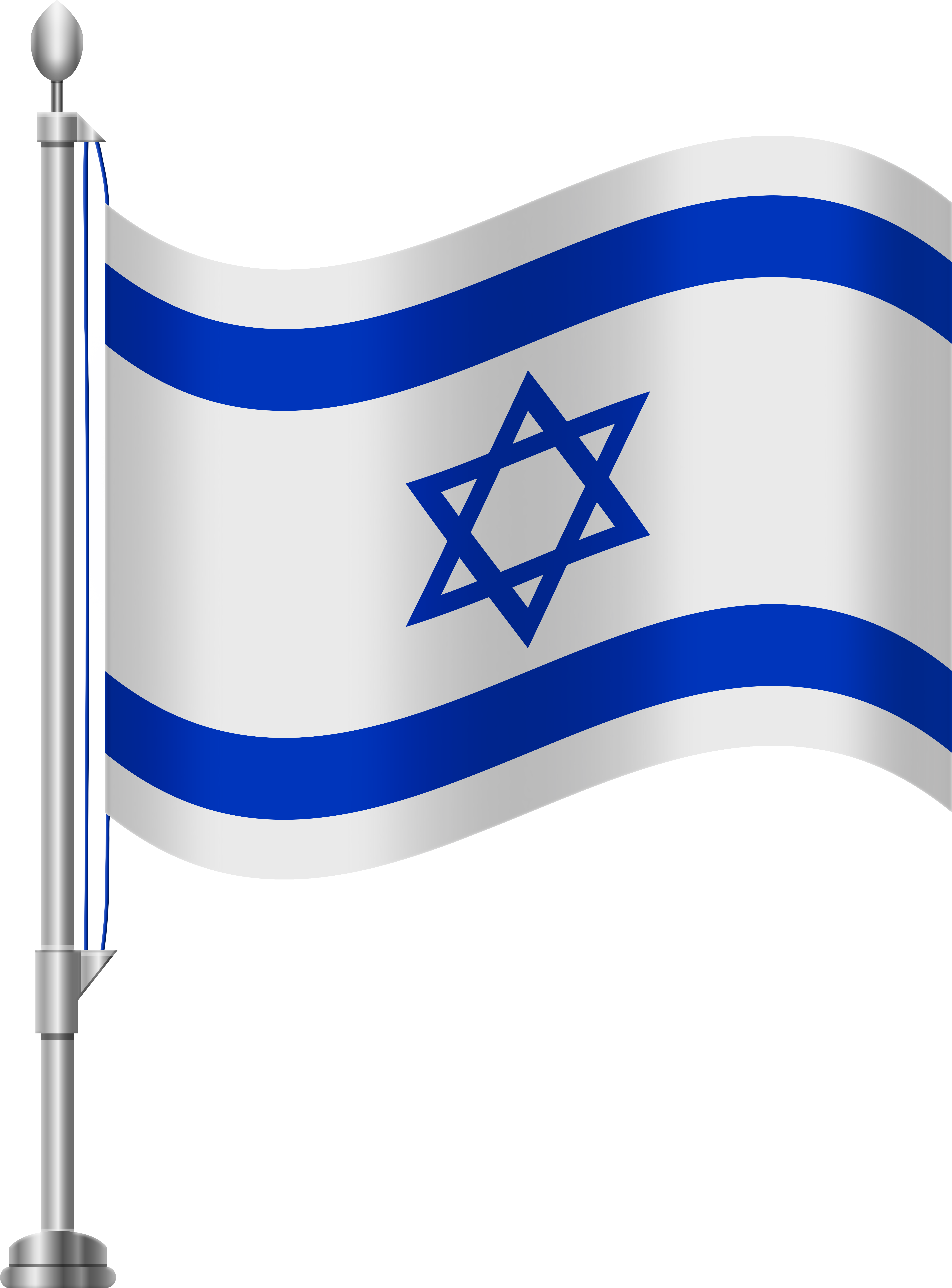 Golf Clipart Flag Pole - Clip Art Israeli Flag - Png Download (1536x2000), Png Download