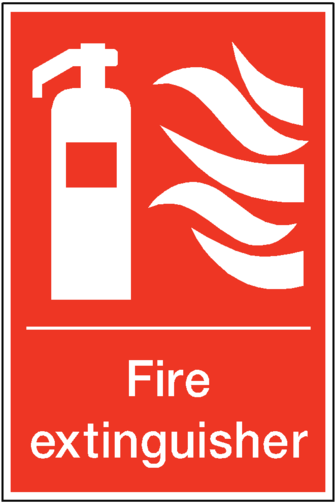 Fire Extinguisher Sticker - Fire Extinguisher Safety Sign Board Clipart (600x600), Png Download