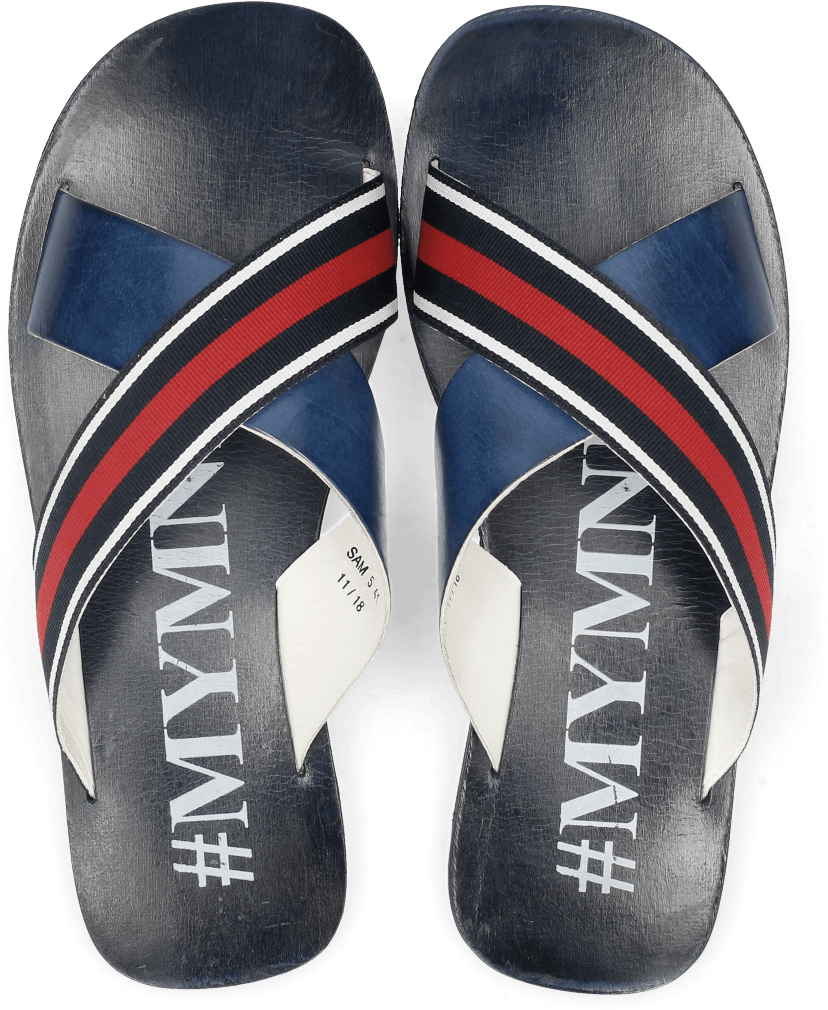 Sandals Sam 5 Marine Strap Red Blue - Flip-flops Clipart (1024x1024), Png Download