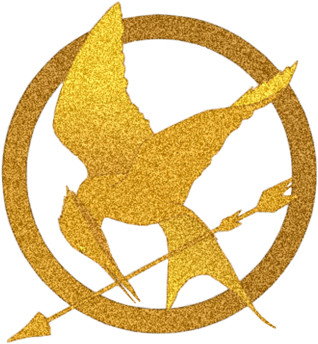 #bird #mockingjay #glitter #fire #gold #pin #hunger - Hunger Games Mockingjay Svg Clipart (1024x1108), Png Download