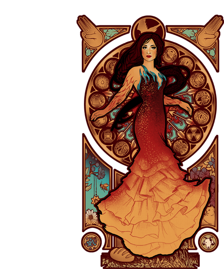'the Hunger Games' Teefury Shirt - Illustration Clipart (618x578), Png Download
