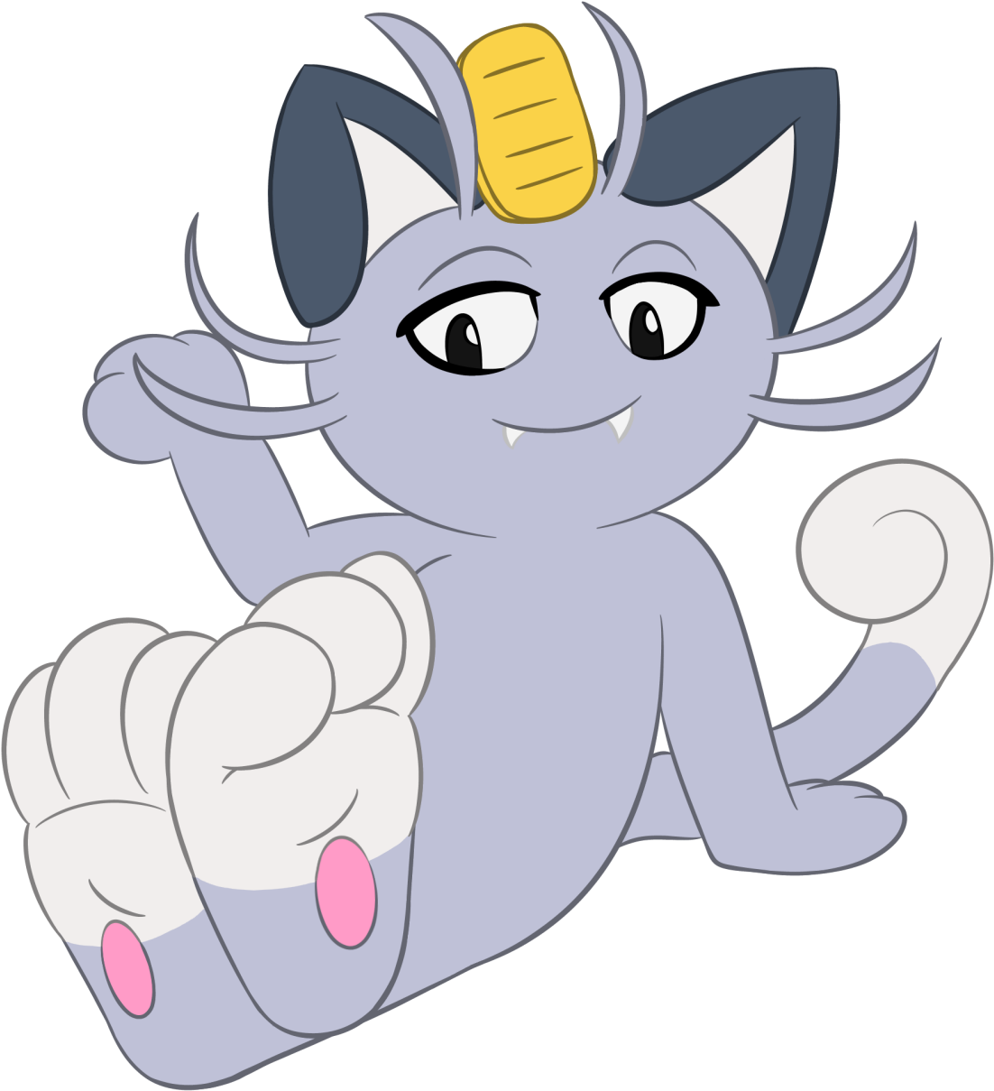 Alolan Meowths Paws - Meowth Feet Clipart (1246x1280), Png Download