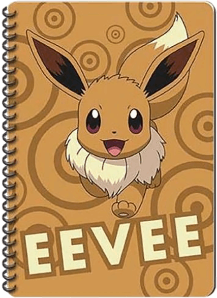 Eevee A5 Spiral Notebook - Cartoon Clipart (600x600), Png Download