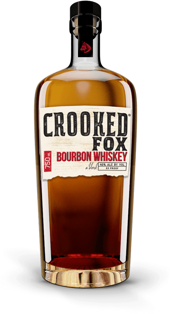 Crooked Fox - Bourbon Whiskey - Crooked Fox Bourbon Whiskey Clipart (552x1022), Png Download