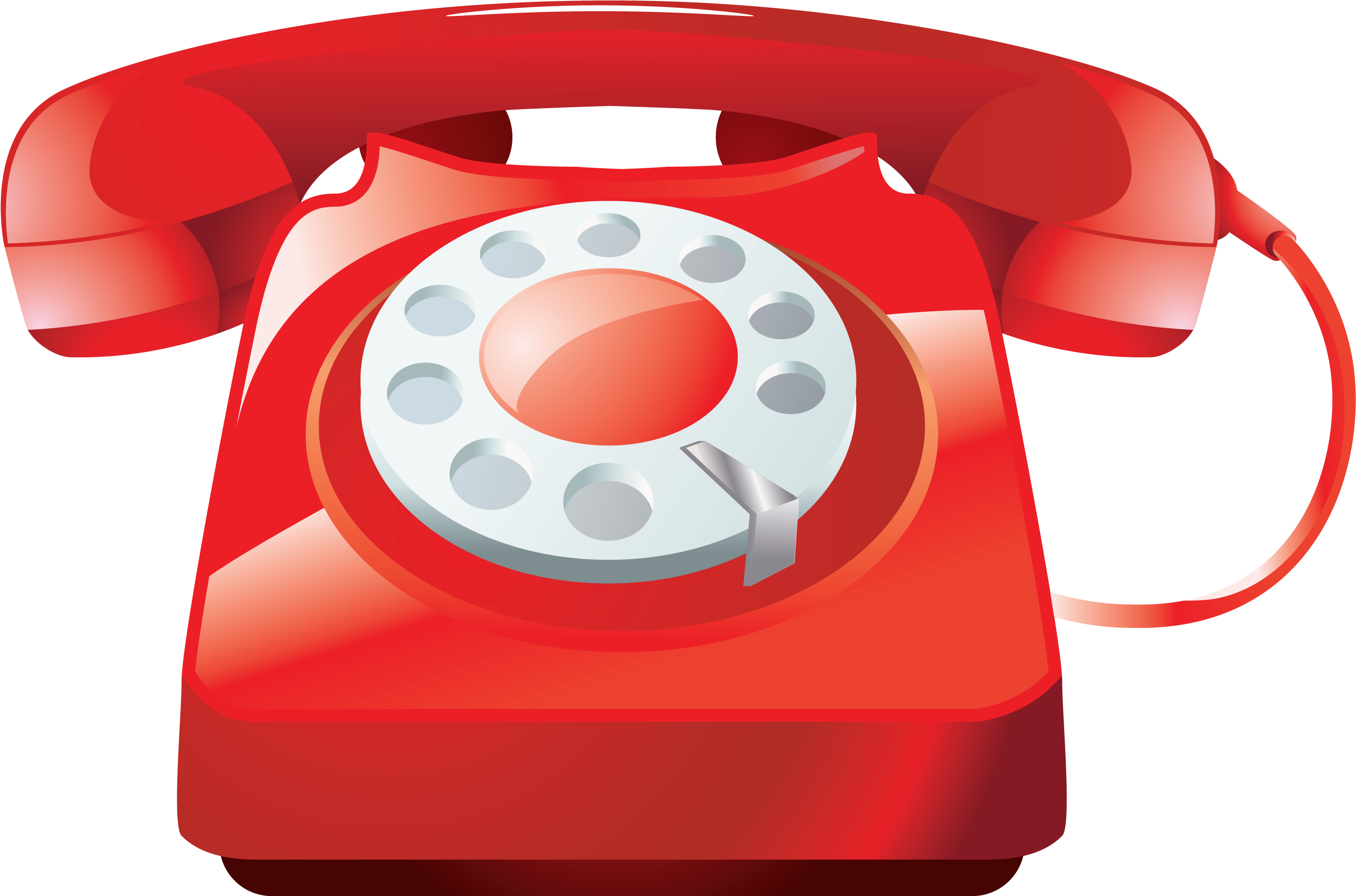 Red Phone Clipart (2867x1864), Png Download