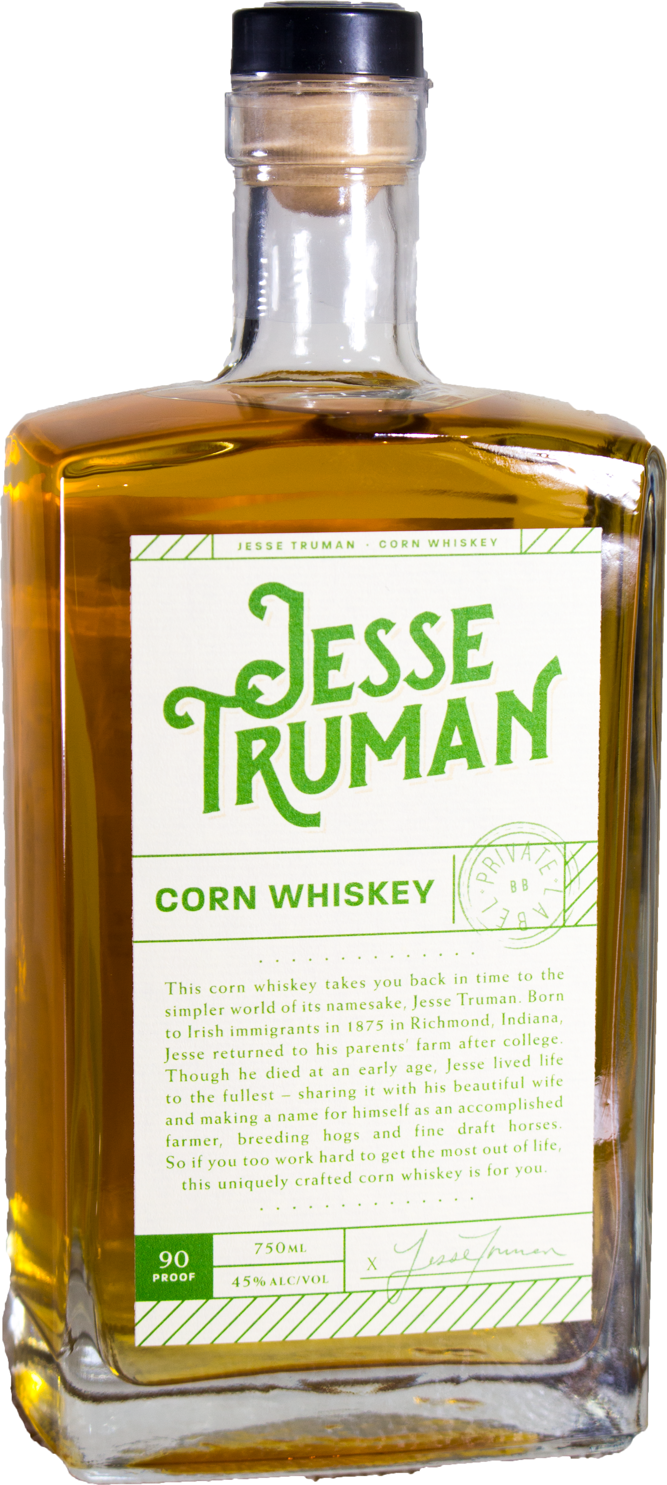 Jesse Truman Corn Whiskey - Whisky Clipart (2861x5087), Png Download