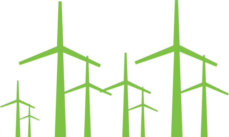 Green Energy Png Hd - D Éolienne Énergie Renouvelable Clipart (874x525), Png Download