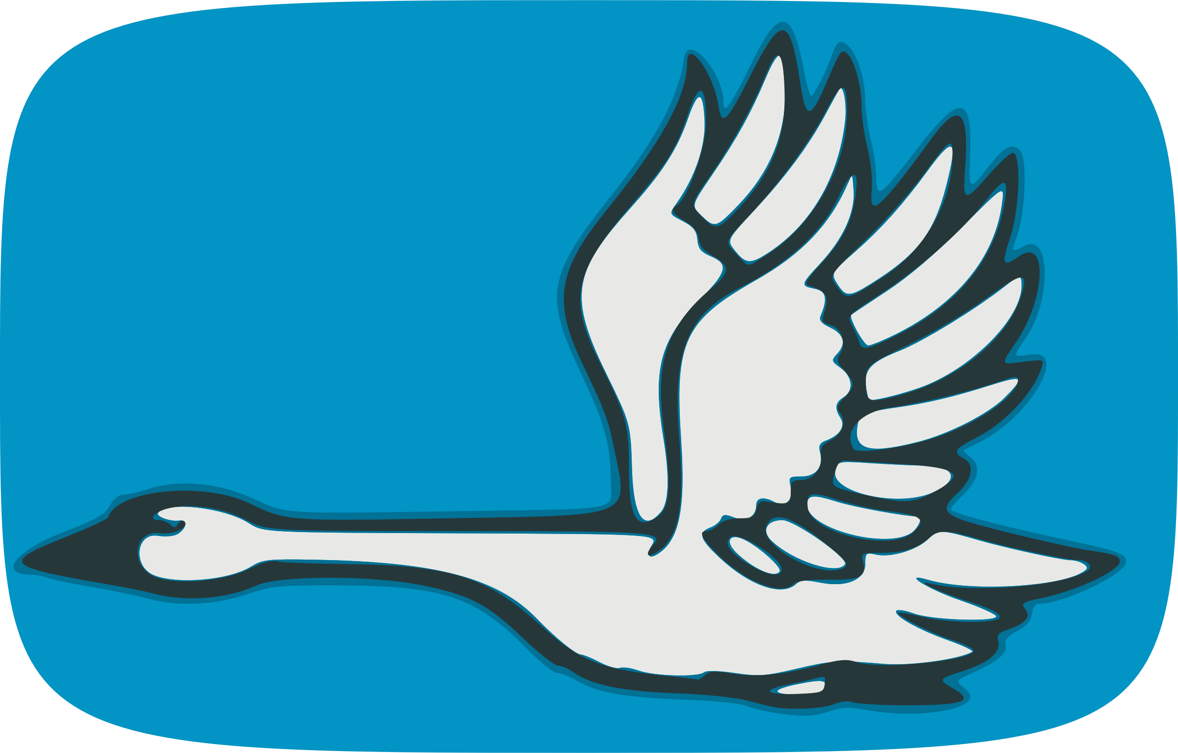 This Free Icons Png Design Of Flying Swan Clipart (2400x1534), Png Download