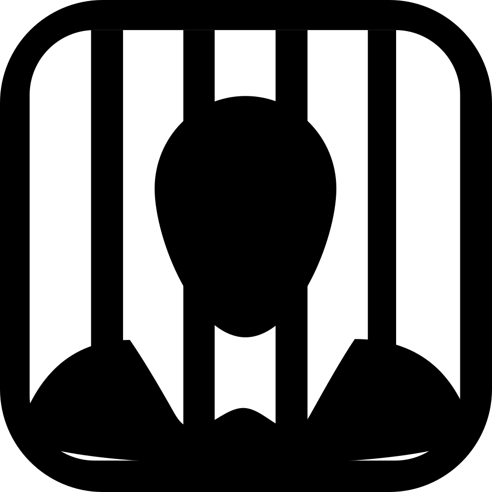 Si Glyph Person Prison Png Icon Free Ⓒ - Person In Prison Icon Png Clipart (980x980), Png Download