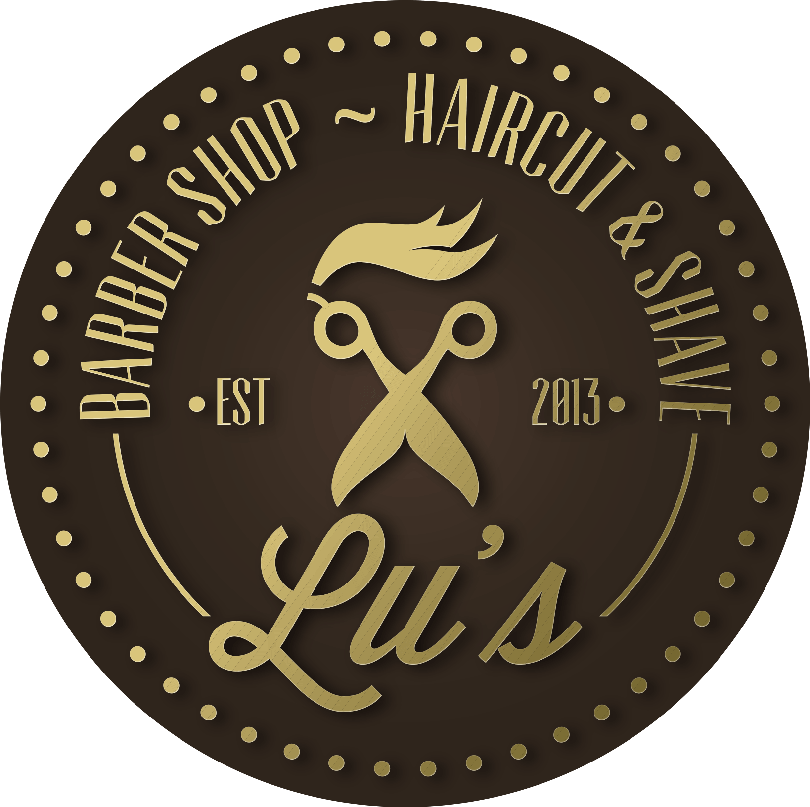 Lu's Barber Shop Haircut & Shave - League City Clipart (2000x2000), Png Download