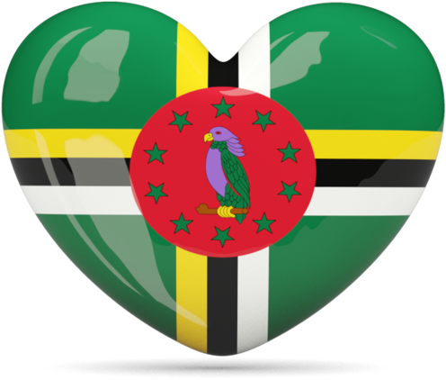 Dominican National Flag Heart Graphics - Dominica Flag Clipart (640x480), Png Download