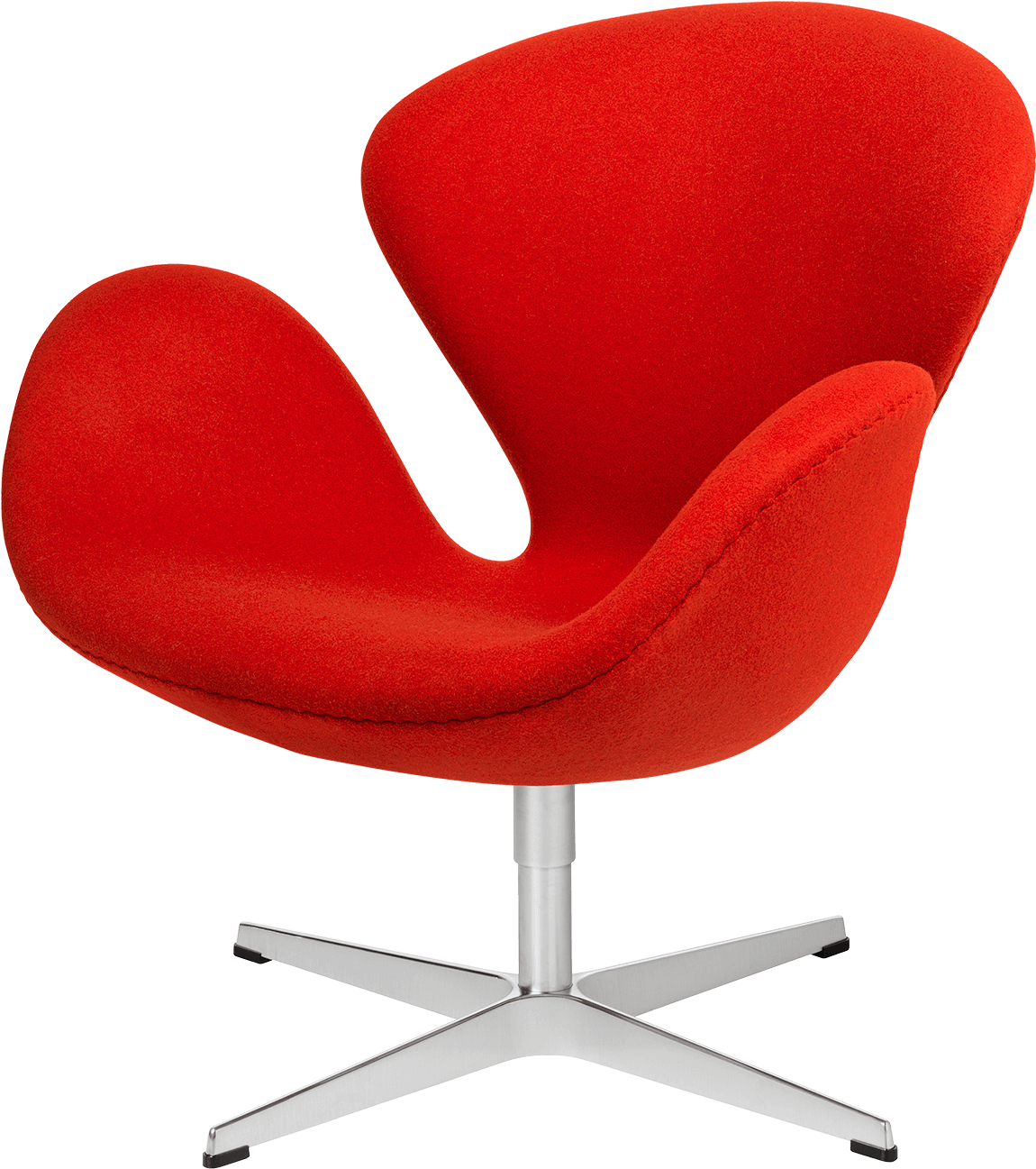 Swan Divina Red Fabric - Swan Chair Clipart (1600x1840), Png Download