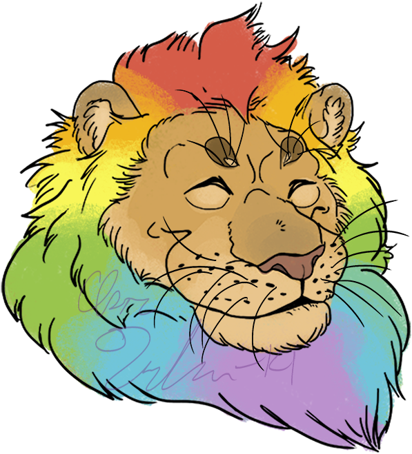 Big Gay Lion - Masai Lion Clipart (840x840), Png Download