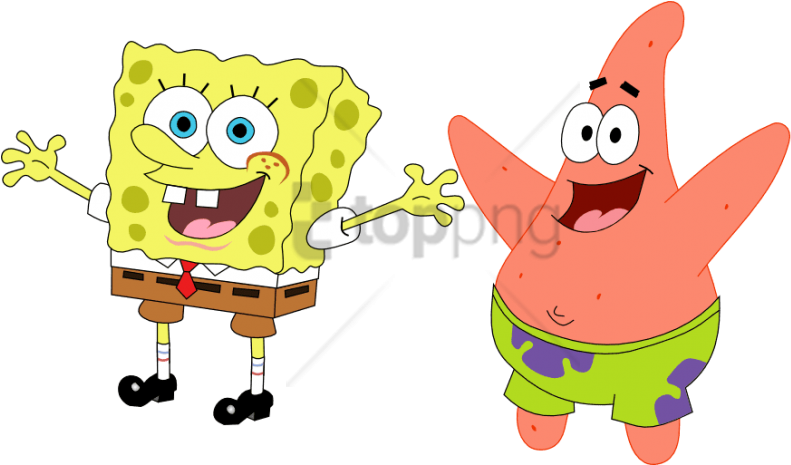 Free Png Download Spongebob And Patrick Clipart Png - Spongebob And Patrick Clipart Transparent Png (850x464), Png Download