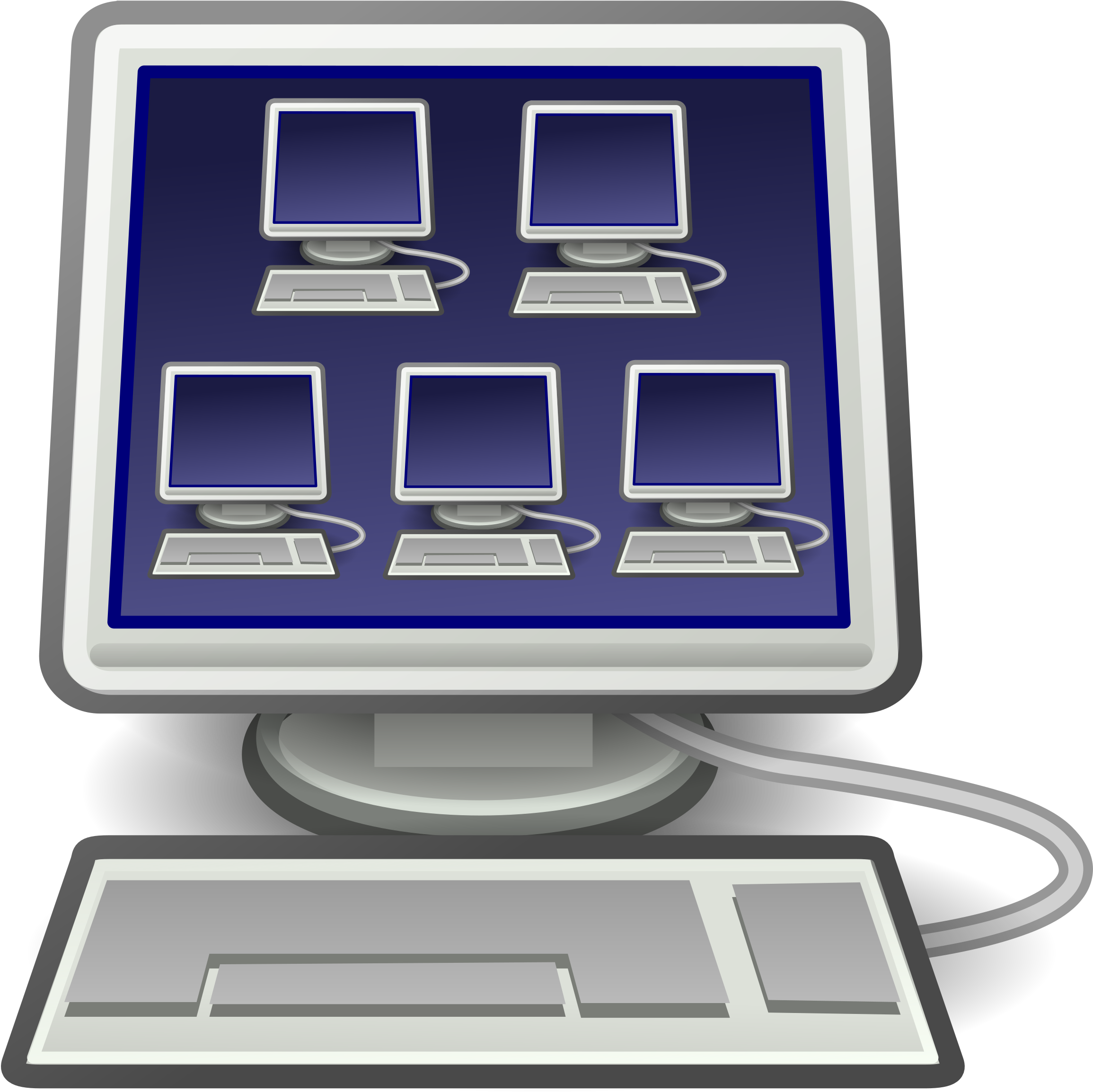Pc Clipart Desktop Icon - Virtual Machines - Png Download (2400x2400), Png Download