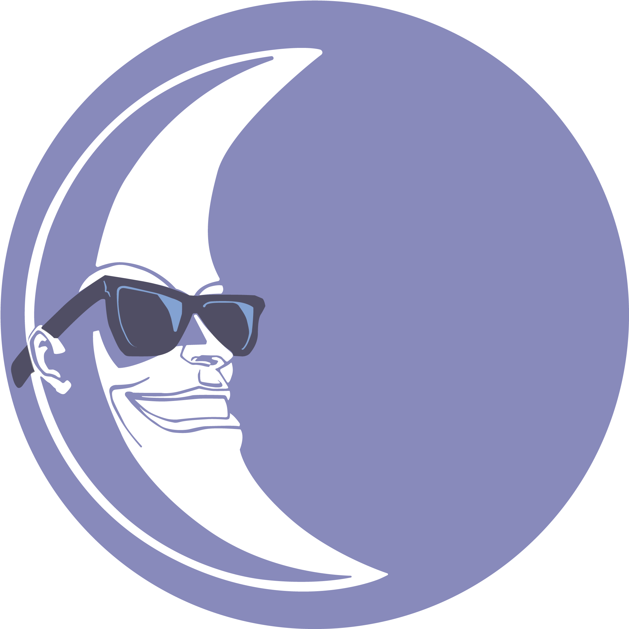 T-shirt Eyewear Blue Vision Care Glasses - Moon Man Png Clipart (2218x2254), Png Download