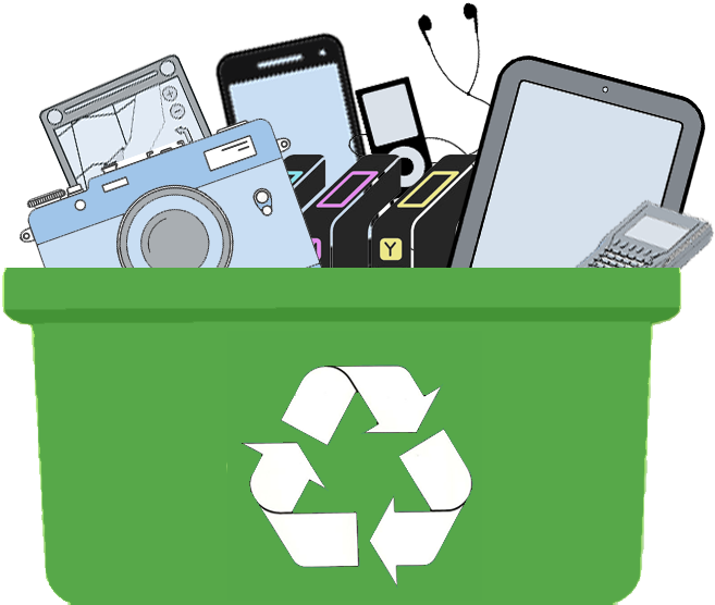 Ink Cartridge Recycling - E Waste Icon Clipart (703x631), Png Download