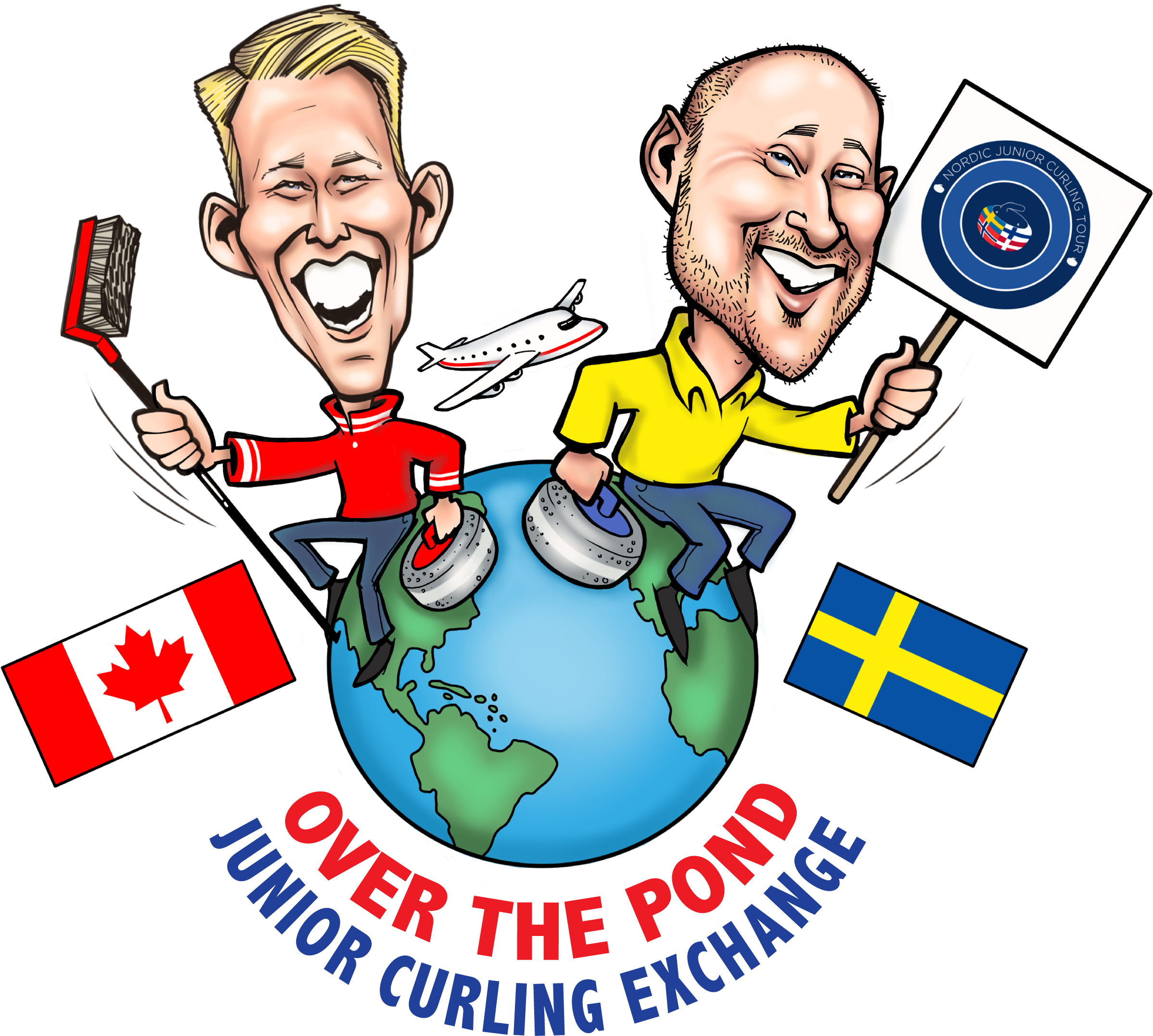 Over Pond Junior Curling 1 - Canada Flag Clipart (2450x2182), Png Download