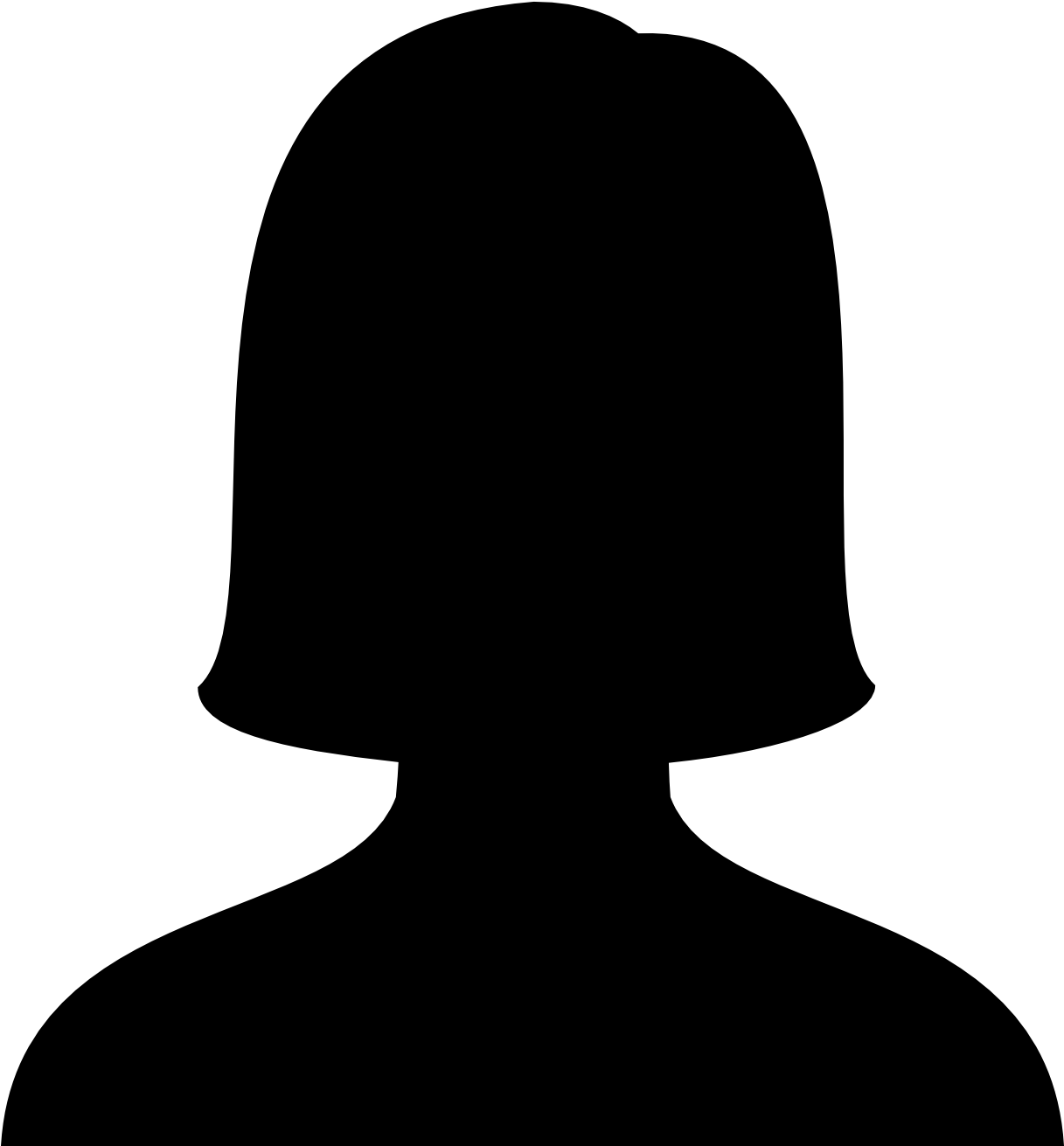 Person Icon Black - Female User Icon Png Clipart (1600x1600), Png Download
