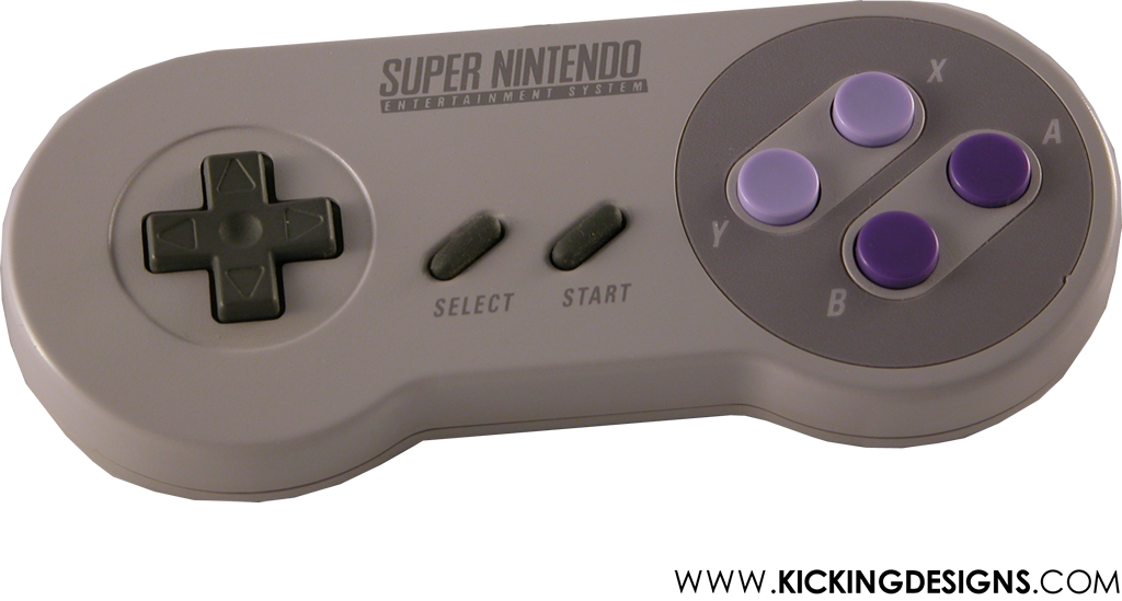 Super Nintendo Controller Clipart (1024x549), Png Download