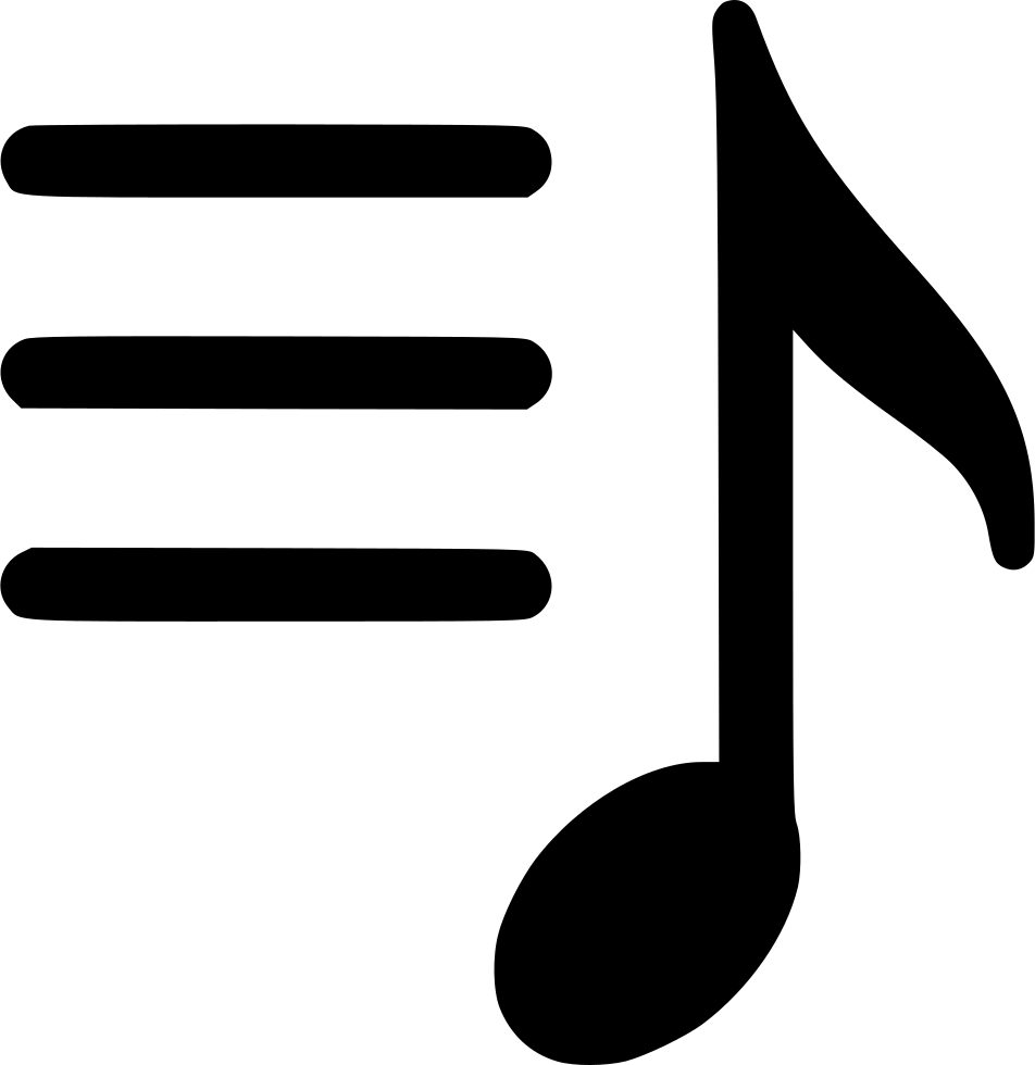 Png File Svg - Music List Icon Png Clipart (952x980), Png Download